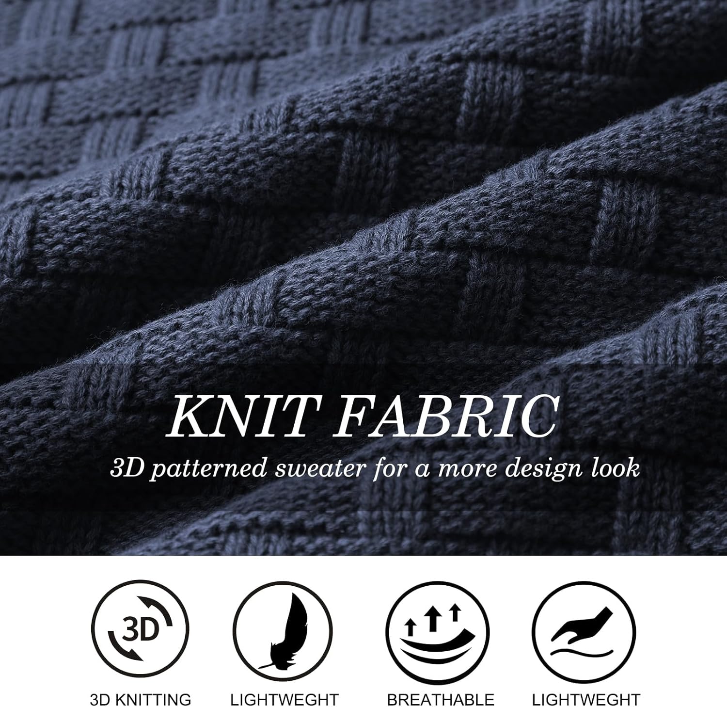 Mens Thermal Pullover Sweaters Long Sleeves Slim Fit Pure Cotton Sweaters Stand Collar Knitted Buttons Winter - Image 6