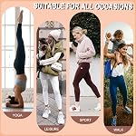 DHSO 3 Leggings de paquet pour les femmes, haute taille tummy contrôle pantalons de yoga non See-through séance d'entraînement