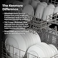 Vista 4 de Kenmore 24" Premium Hybrid Tub Dishwasher - UltraWash, MoreSpace Adjustable Rack, High Temp & SmartWash - 12 Place Settings - 54 DBA - ENERGY STAR