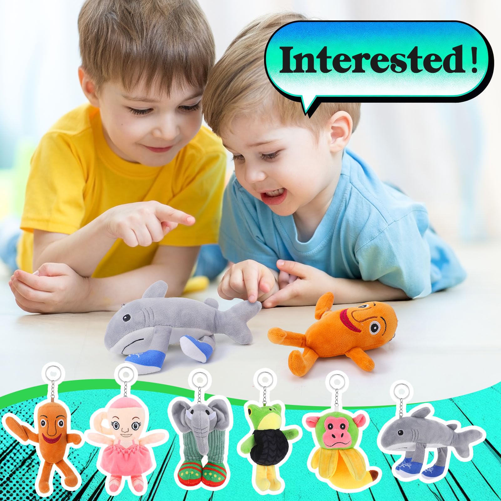 GSrenyu Italian toy Brainrot Action Figures Set,Funny Collectible Figures for Kids & Adults,Tralalero Tralala-Inspired,Creative Shark,Tung Tung Sahur and More Toys,Safe Gifts for Fans Ages 6+ (6 PCS) - Image 3