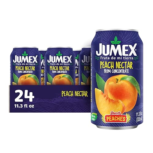Jumex Peach Néctar  Lata reciclable con forro sin BPA  11.3 onzas líquidas (paquete de 24)