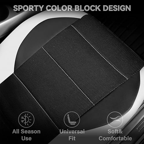 Miniatura 102 de CAR PASS Leather seat Covers,Automotive Universal Sport car seat Cover Super 5mm Composite Sponge Inside,Airbag Compatible fits Most SUVs, Camaleón