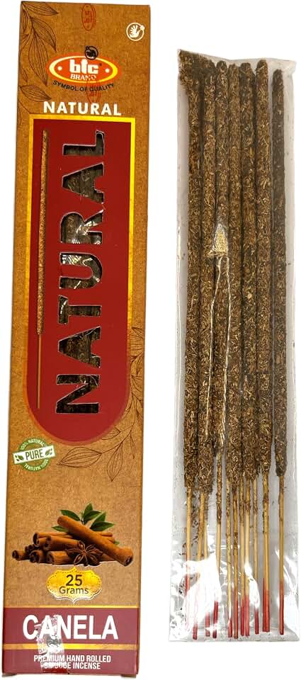 Incienso Canela Orgánico BIC Natural - Cajita de 25 Gramos - HOSTENATURA