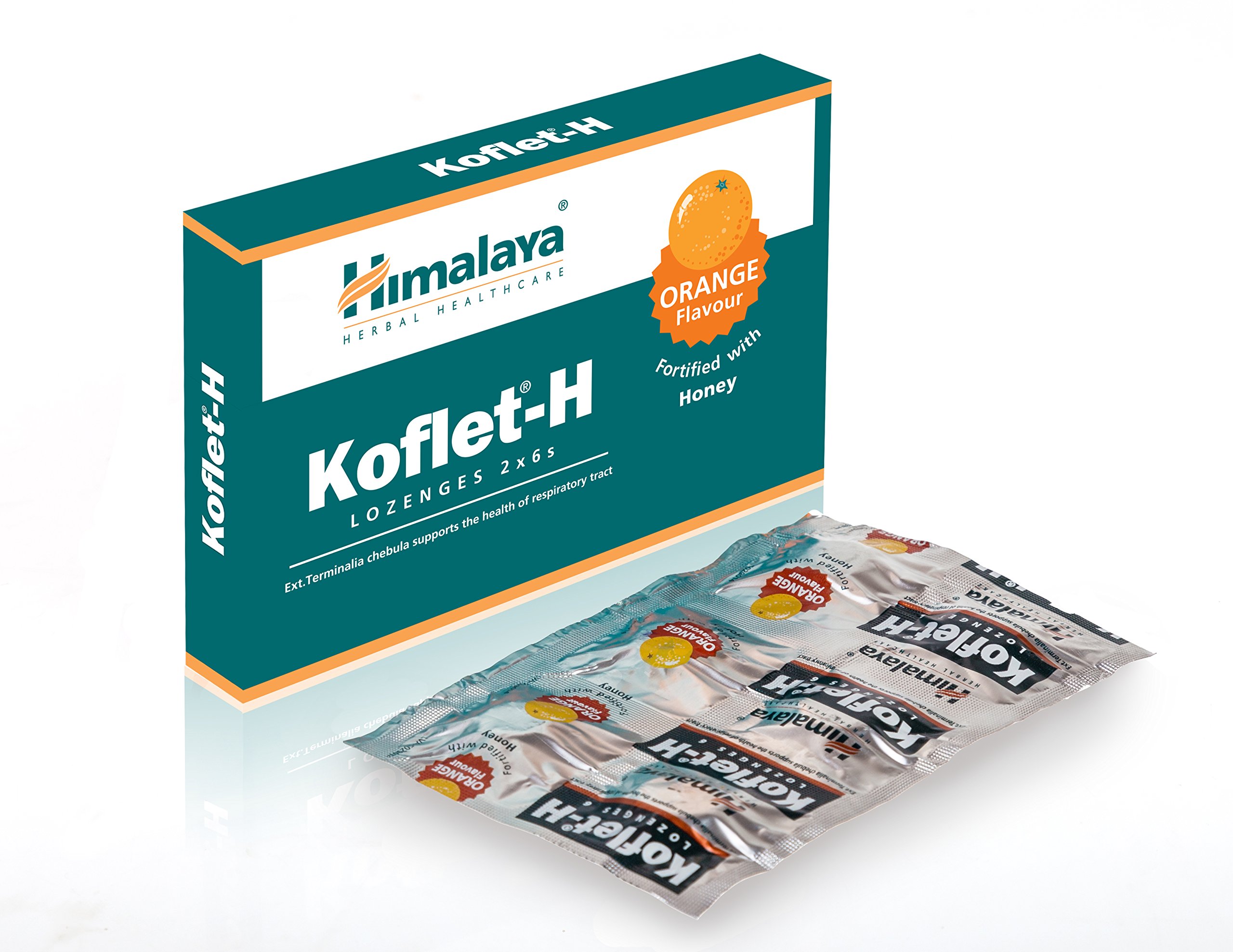 Himalaya Herbals KofletH Lozenges Orange Flavor Fortified with Honey