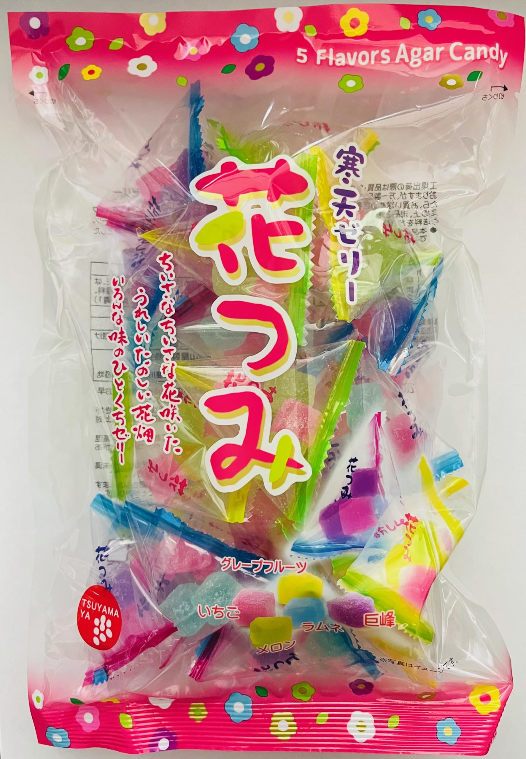 Amazon.co.jp: 津山屋製菓 花つみ 寒天ゼリー いちご メロン