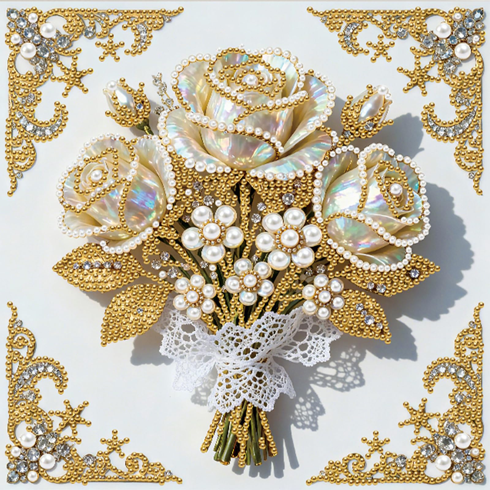 Aodejoy Zzh005 5D Pearl Painting Kits For Adults, 25X25cm Diy Pearl Gem Art Diamond Painting Kits For Beginners, Creativity Diy Pearls Dot Paintings, Home Decor Gift Diamond Dots Paintings Picture Arts Craft