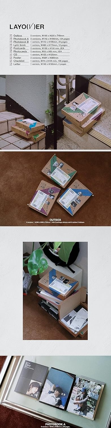BTS V Layover Album [BLUE ver.]+Pre Order Benefits+BolsVos Exclusive K-POP Inspired Digital Merches (Goal Setting Planner, Sticker Pack)