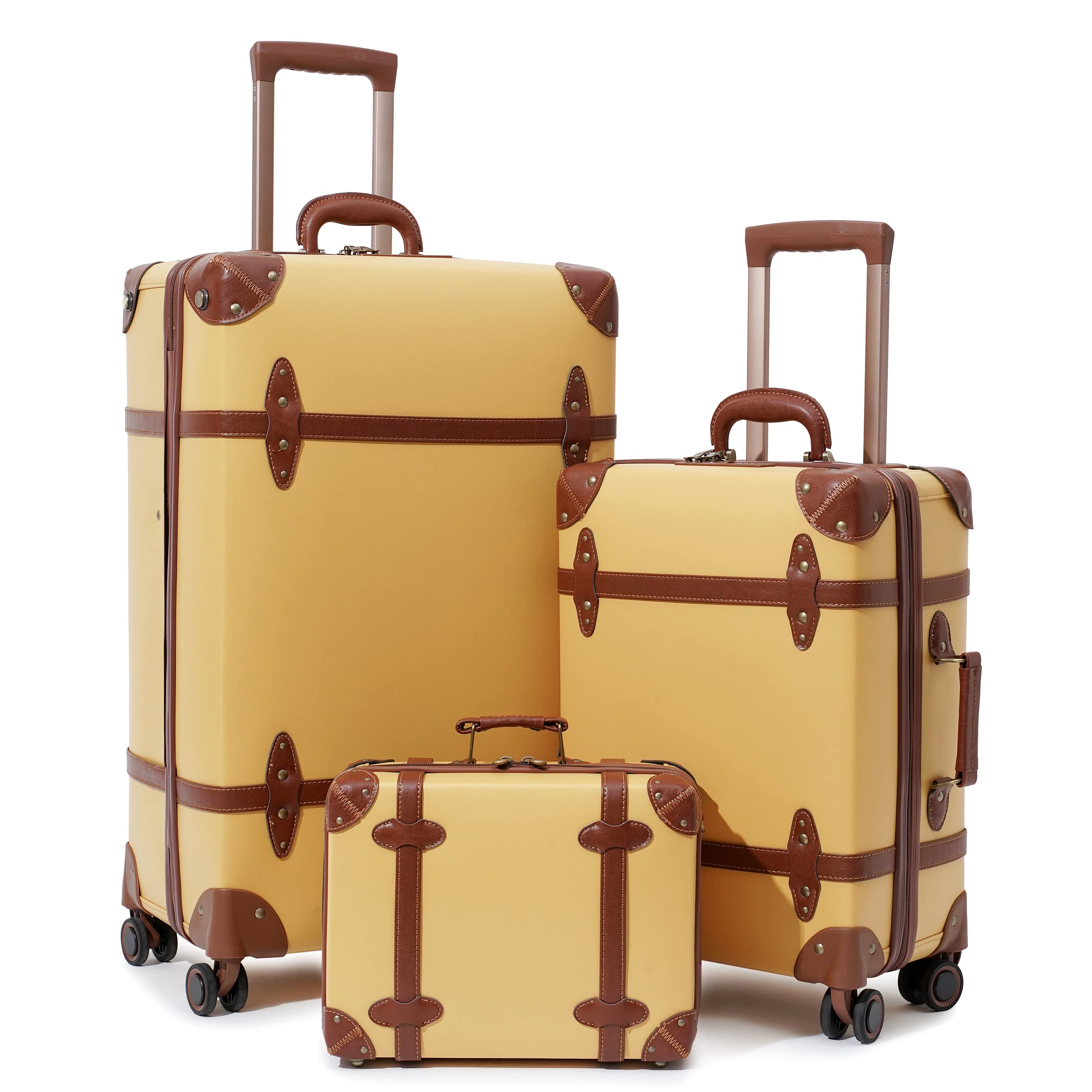 NZBZ Vintage Luggage Sets Retro Suitcase for sale Mesa, AZ Nellis Auction