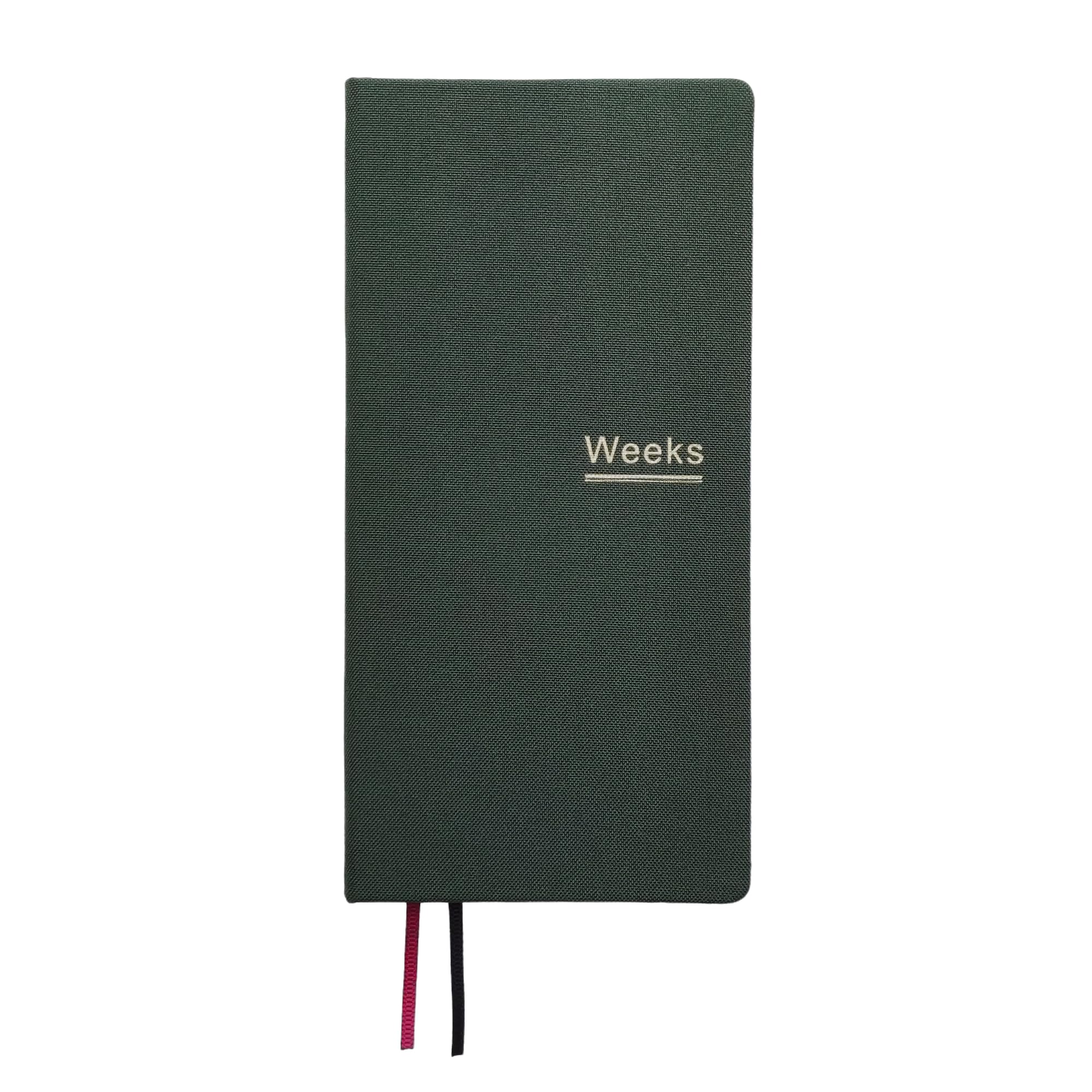 Undated Weekly Planner Notebook Pocket Organizer Appointment Book Journal Notebook A6 Week Plan Notepad (Dark Green)