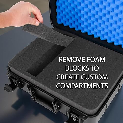 Miniatura 2 de CASEMATIX Funda rígida para laptop de 15.6 pulgadas – Funda de transporte de viaje resistente a prueba de golpes con protección de espuma para