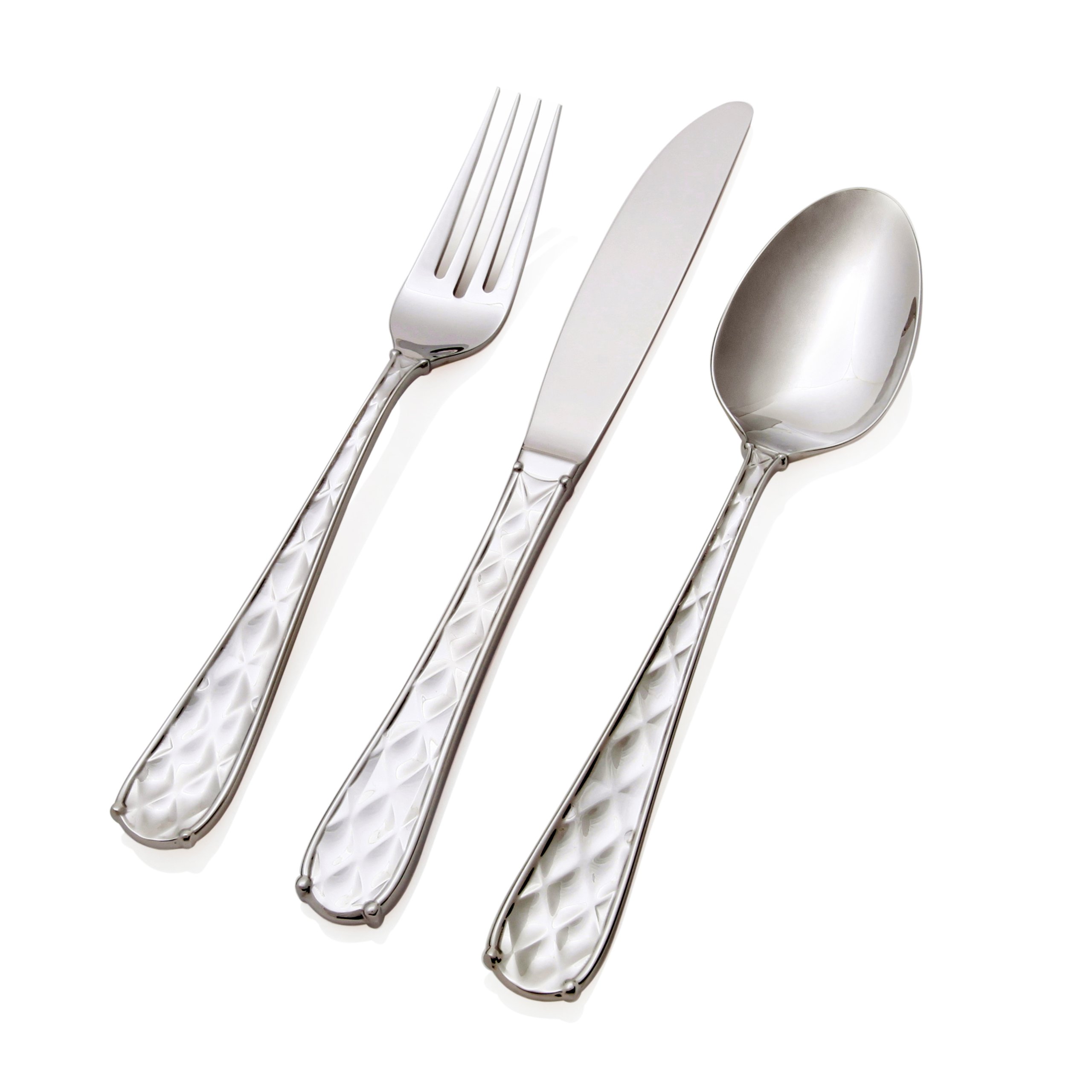 Hampton Forge Argent 45-Piece Quilted Flatware Set