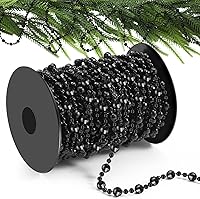 Vista 1 de Pangda Guirnalda de cuentas de 49 pies para árbol de Navidad, hilo de perlas artificiales de plástico, cadena de rollo para Navidad, manualidades