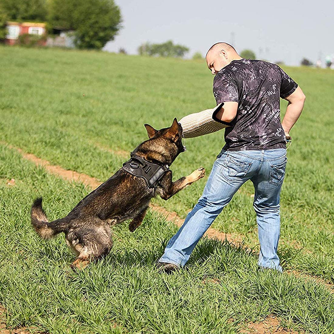Hunde Armschutz,Ärmel Hund,Beissarm Für Hunde,Hund beißt Sleeve,Dauerhafte Jute Ausbildung Pit Bull Deutscher Schäferhund Mastiff Supplies