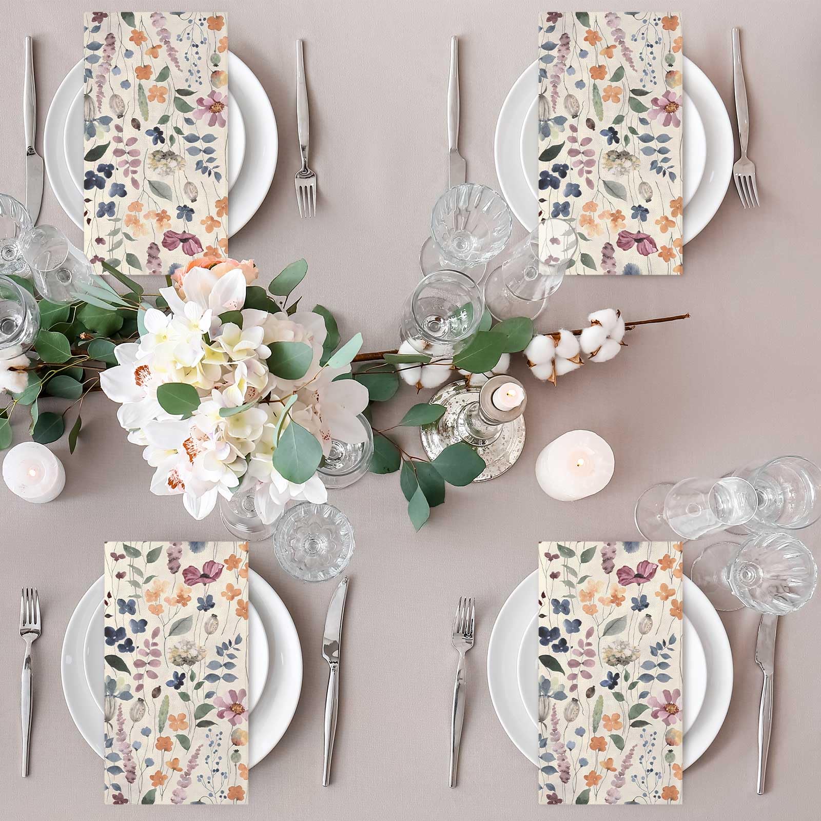 Seajan 200 servilletas de papel florales para invitados, toallas de mano desechables para baño, toallas de papel desechables para invitados, servilletas para primavera y verano, boda, baño, cumpleaños