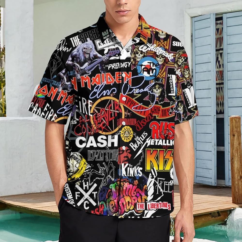 Amazon | [GAKYOUR] アロハシャツ メンズ スター ヘブン レトロ