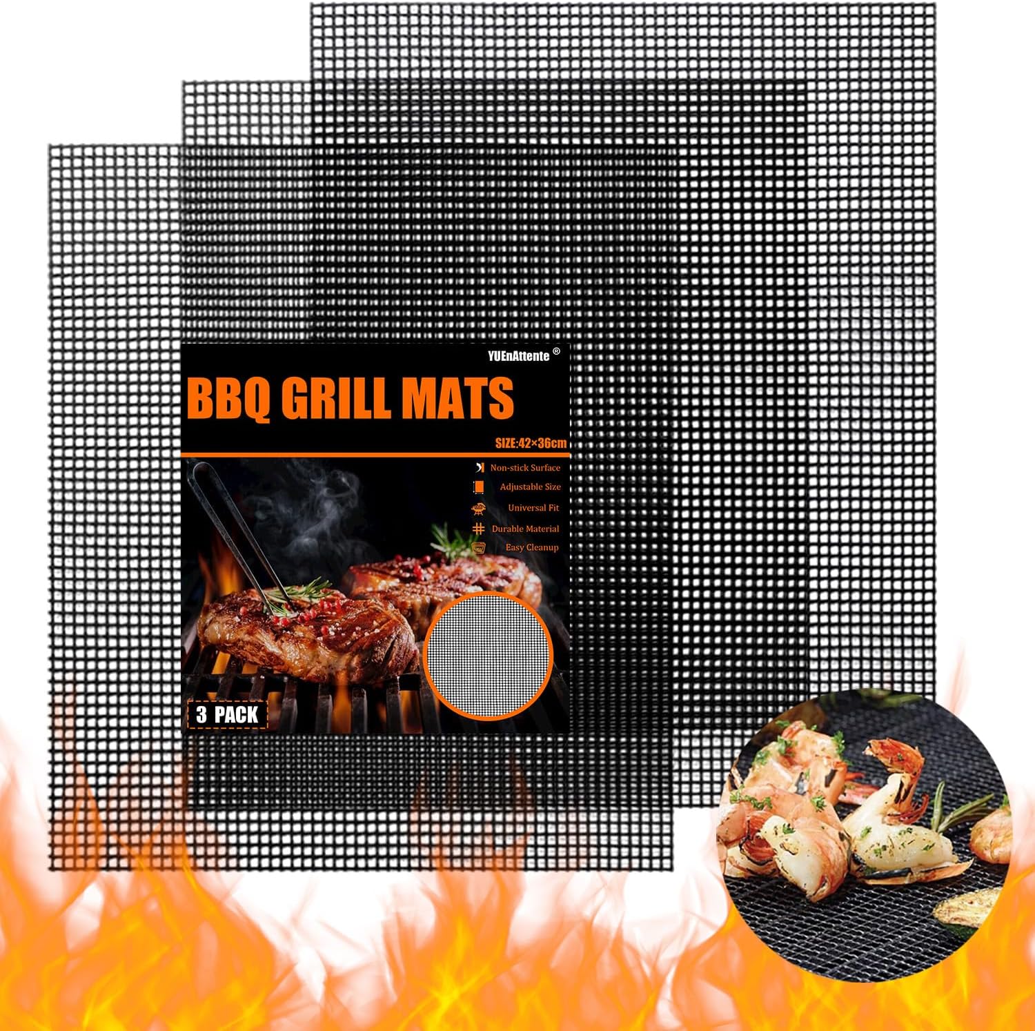 CADAC Grillmatte Rund 52cm - Antihaftbeschichtet Für Perfektes Grillen