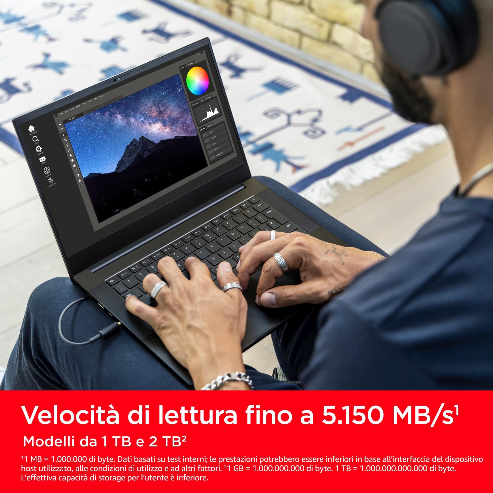 SanDisk Extreme 1TB M.2 2280 SSD Gen 4 - Dettaglio