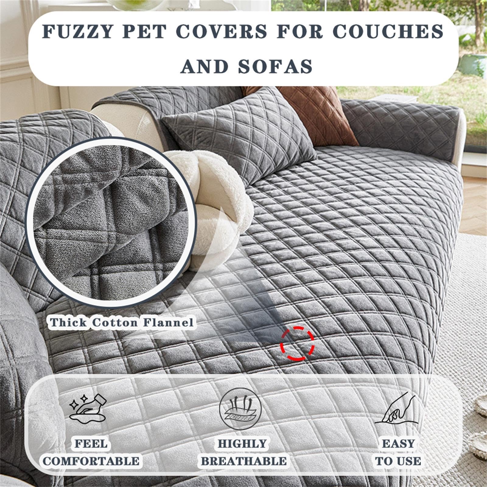 Housse de Canapé for Chiens, Protection en Peluche for Animaux de Compagnie