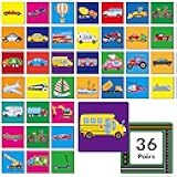Hebayy Vehicle Matching Game, 72 PCS Traffic Memory Matching Cards for Toddlers 36 Pairs Transportation Memory Cards Educational Toys for Preschool Boys & Girls 4 5 6 Years Old