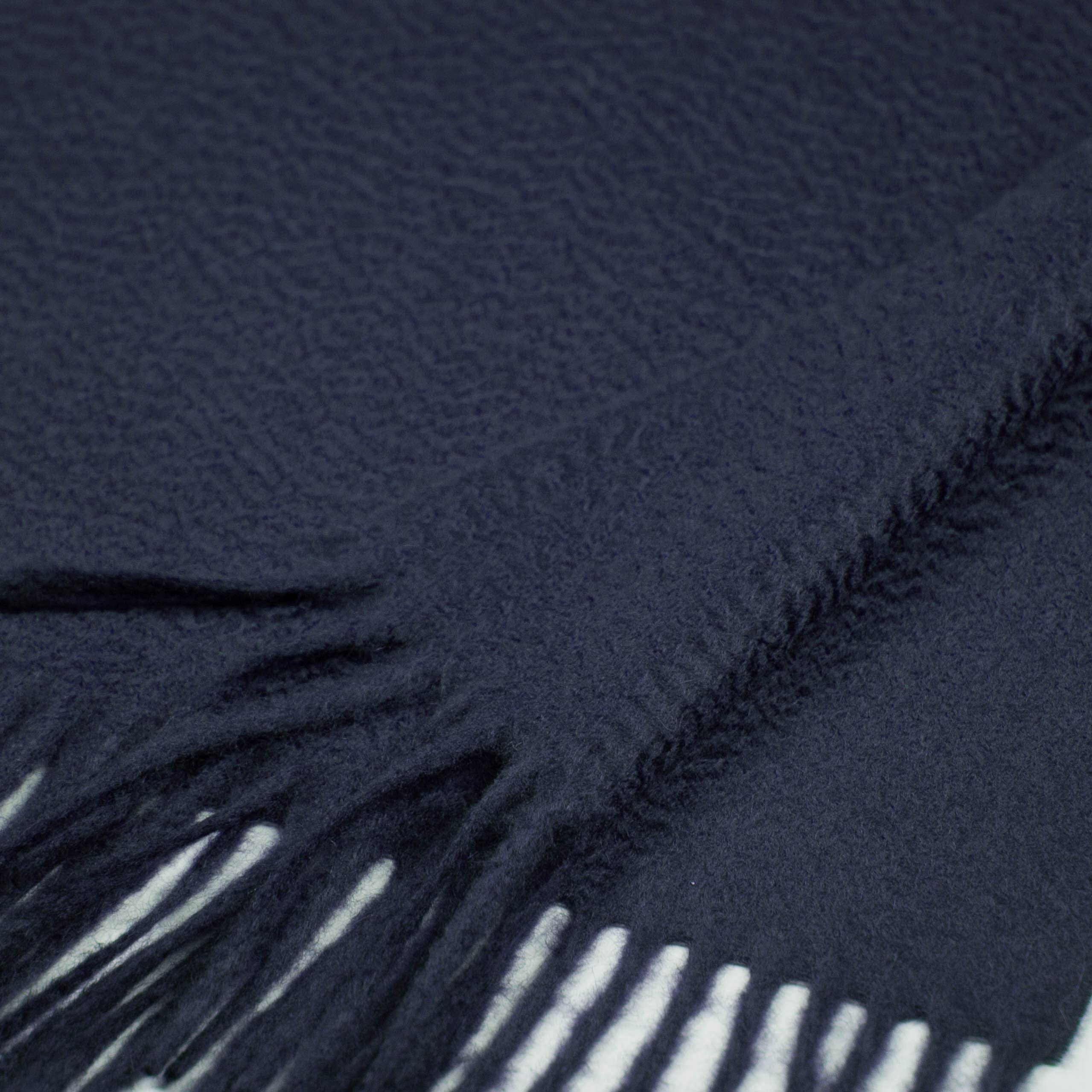 MA.AL.BI 1947 Schal für Herren, Damen, 100 % reines Kaschmir, glänzend, 37 x 180 cm, Blau Einheitsgröße