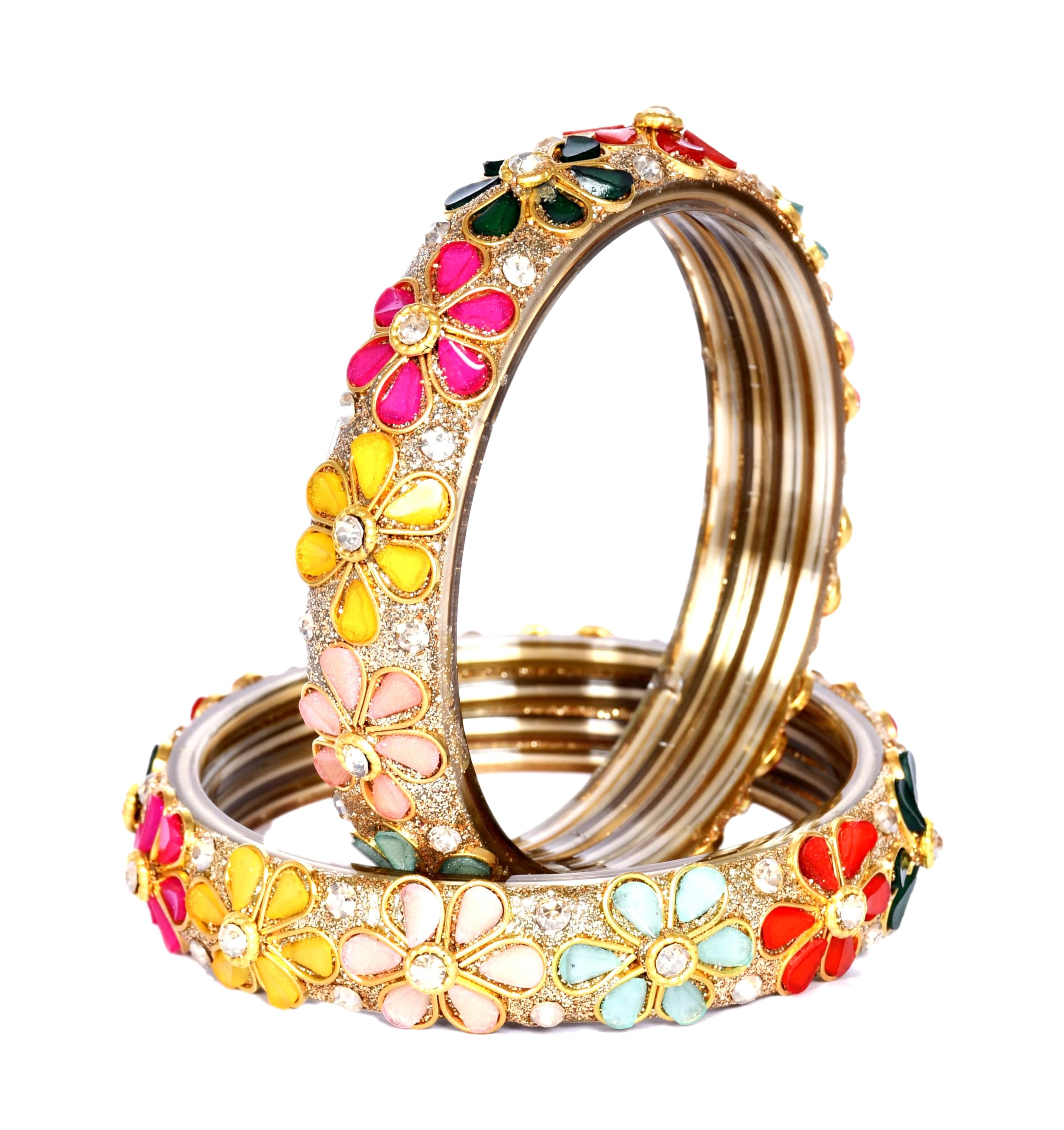 Swara Creations Kada set for women 2.6 | Multi Color Flowers design kada bangles for Women & Girls (SN215) (B0CMP6ZLQY) Amazon Price History, Amazon Price Tracker