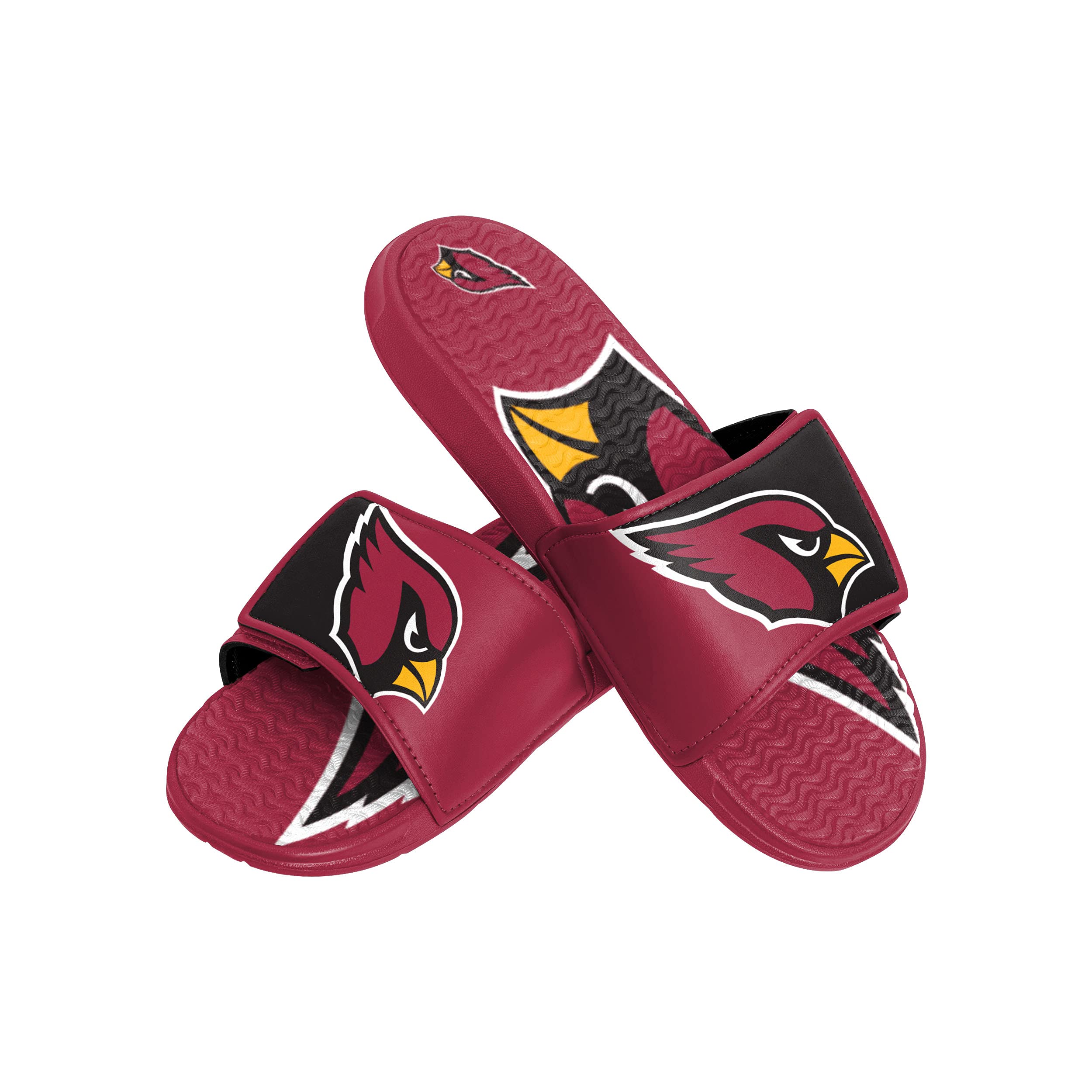 FOCO mens NFL Team Logo Athletic Sport Shower Flip Flop Sandals Gel Slides
