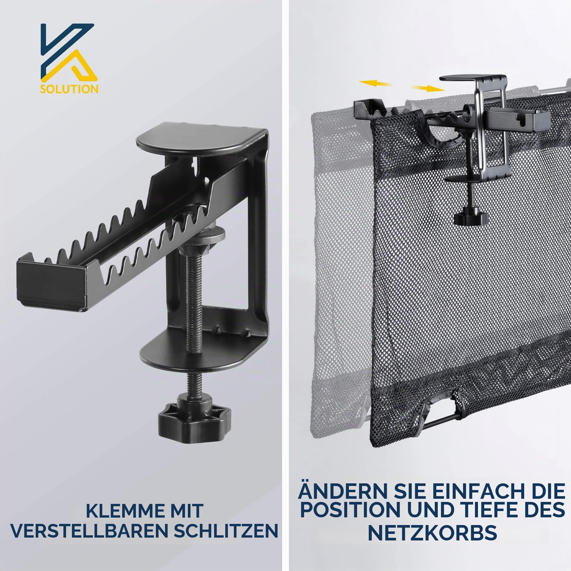 Kabel-Management-Tablett unter dem Schreibtisch, 91,4 cm, kein Bohren, Kabel-Organizer für Steckdosenleiste, sicheres Drahtnetz für Schreibtische, Büro und Zuhause (schwarz)