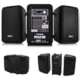 Portable Bluetooth PA Speaker System - 600 Watt 8-Channel Amplifier Kit with 8