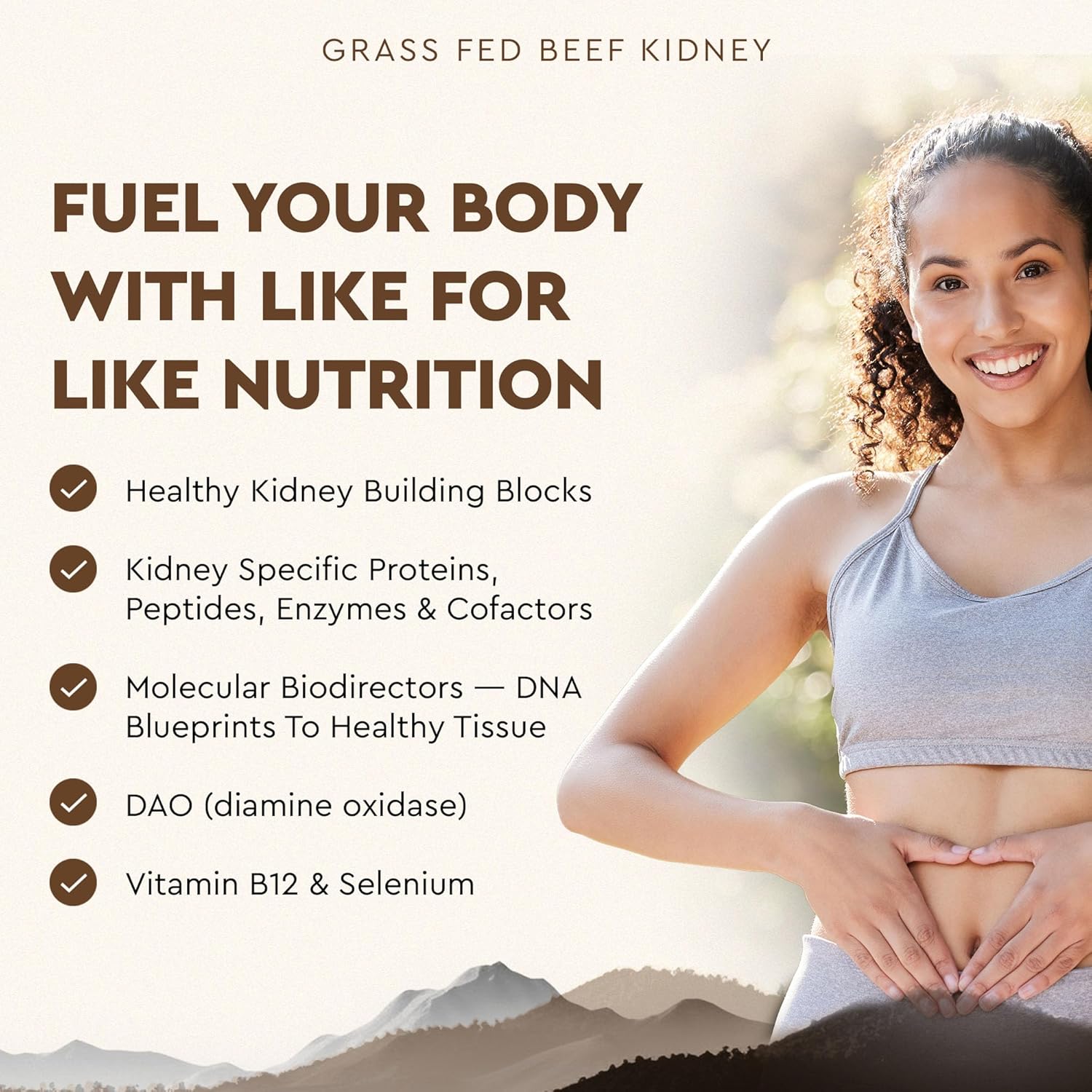 Ancestral Supplements Grass Fed Beef Kidney Supplement, 3000mg, DAO Enzyme Supplement, Kidney Support for Urinary and Histamine Health, Selenium, B12, Non GMO, 180 Capsules - Image 4