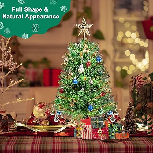 Miniatura 2 de Árbol de Navidad artificial de alta calidad de 4 pies, pino de Navidad verde con piña, árbol de Navidad, decoración de fiesta, 1277 puntas de rama,