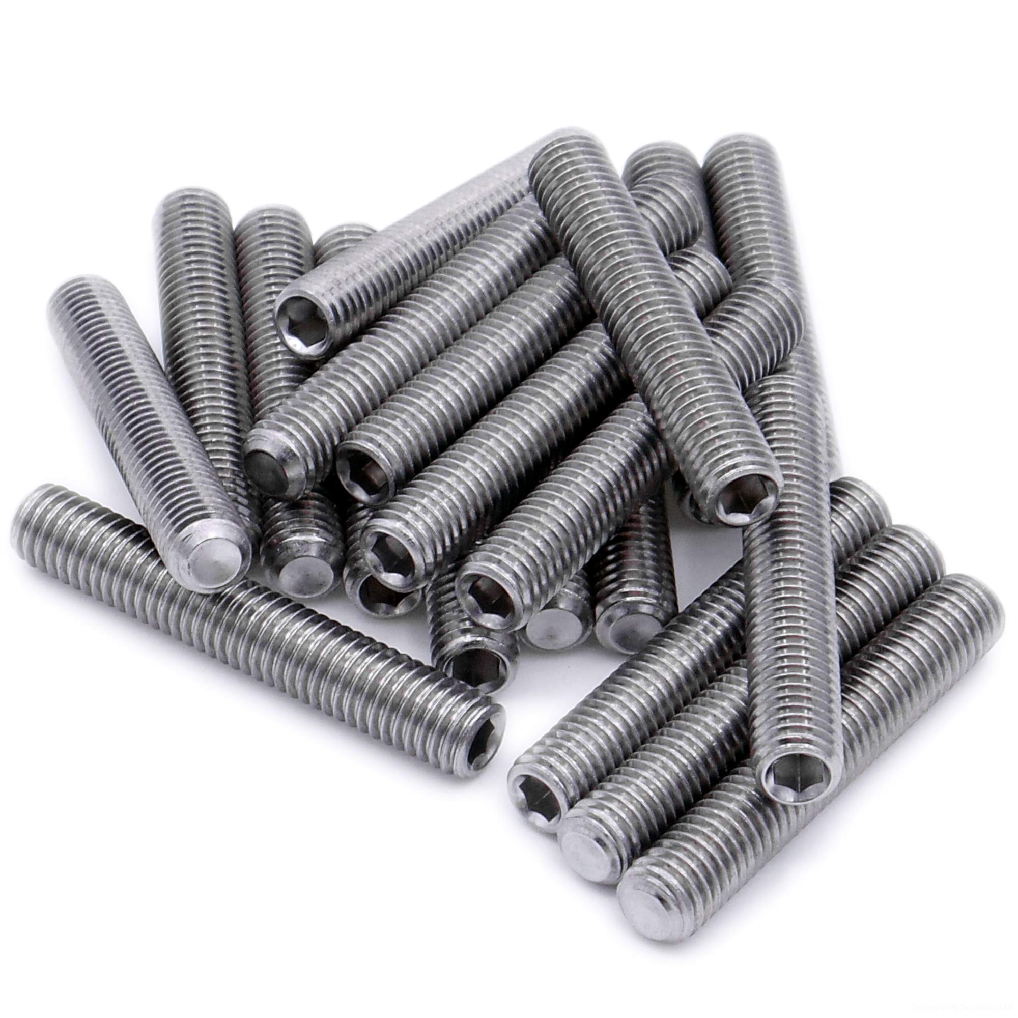 M4 (4mm x 18mm) Hex Socket Grub Screw (Cup Point) - Stainless Steel (A2) (Pack of 20)