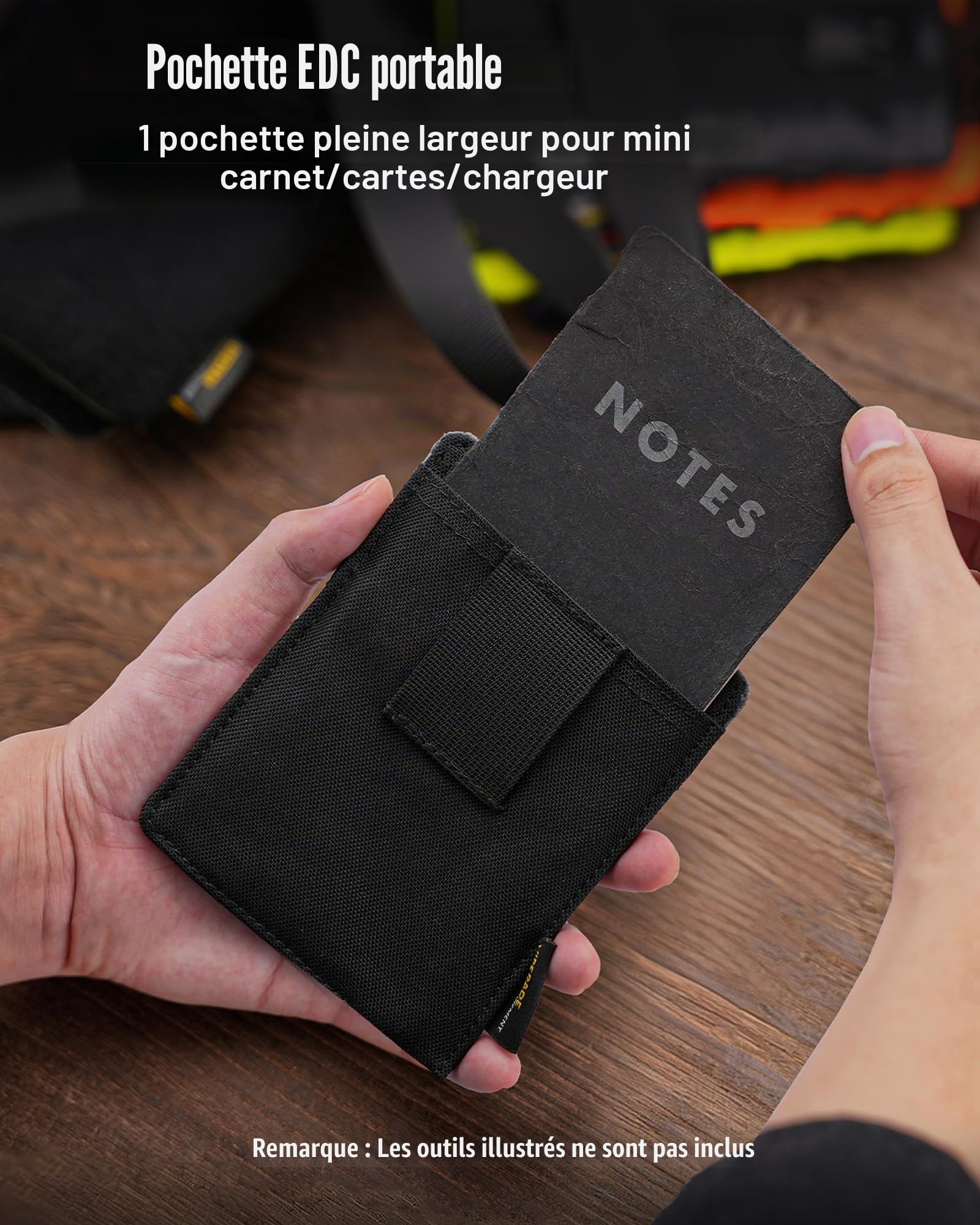 VIPERADE VE6/VE8 EDC Organisateur de Sac à Outils, Sac EDC, Organisateur de Sac avec Passant de Ceinture, Sac à Outils Multifonction en Nylon Petit, adapté pour Couteau de Poche, Stylo