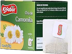 Kisabor, Chá de Camomila, Para infusão, 10 Gramas com 10 Saquinhos