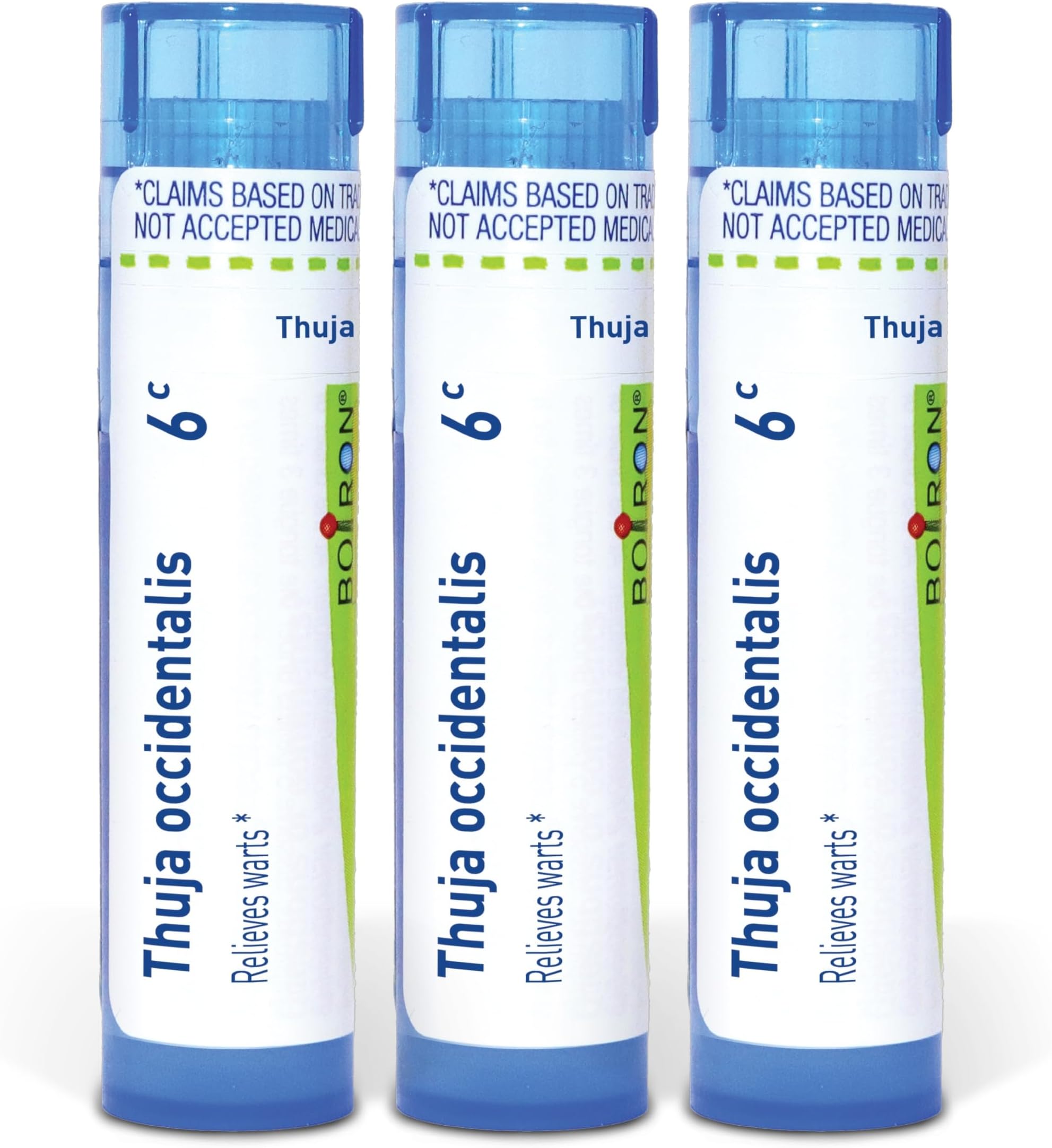 Boiron Thuja Occidentalis 6c Homeopathic Medicine for Warts - 3 Pack (Total 240 Pellets)
