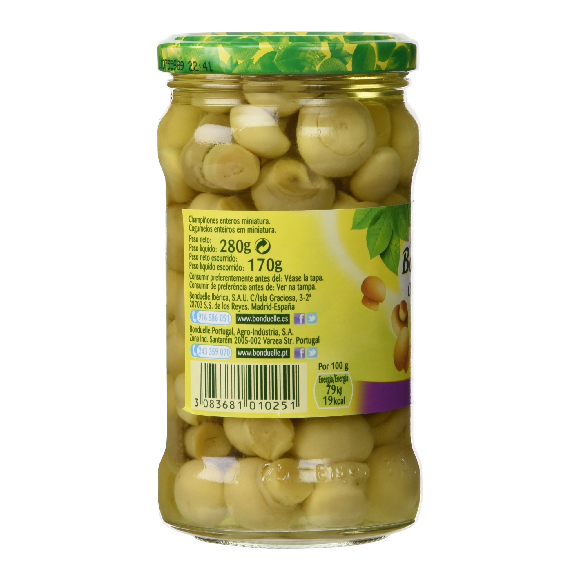 Bonduelle - Champiñón cogumelos , Tarro mini de 170 g - [Pack de 6]