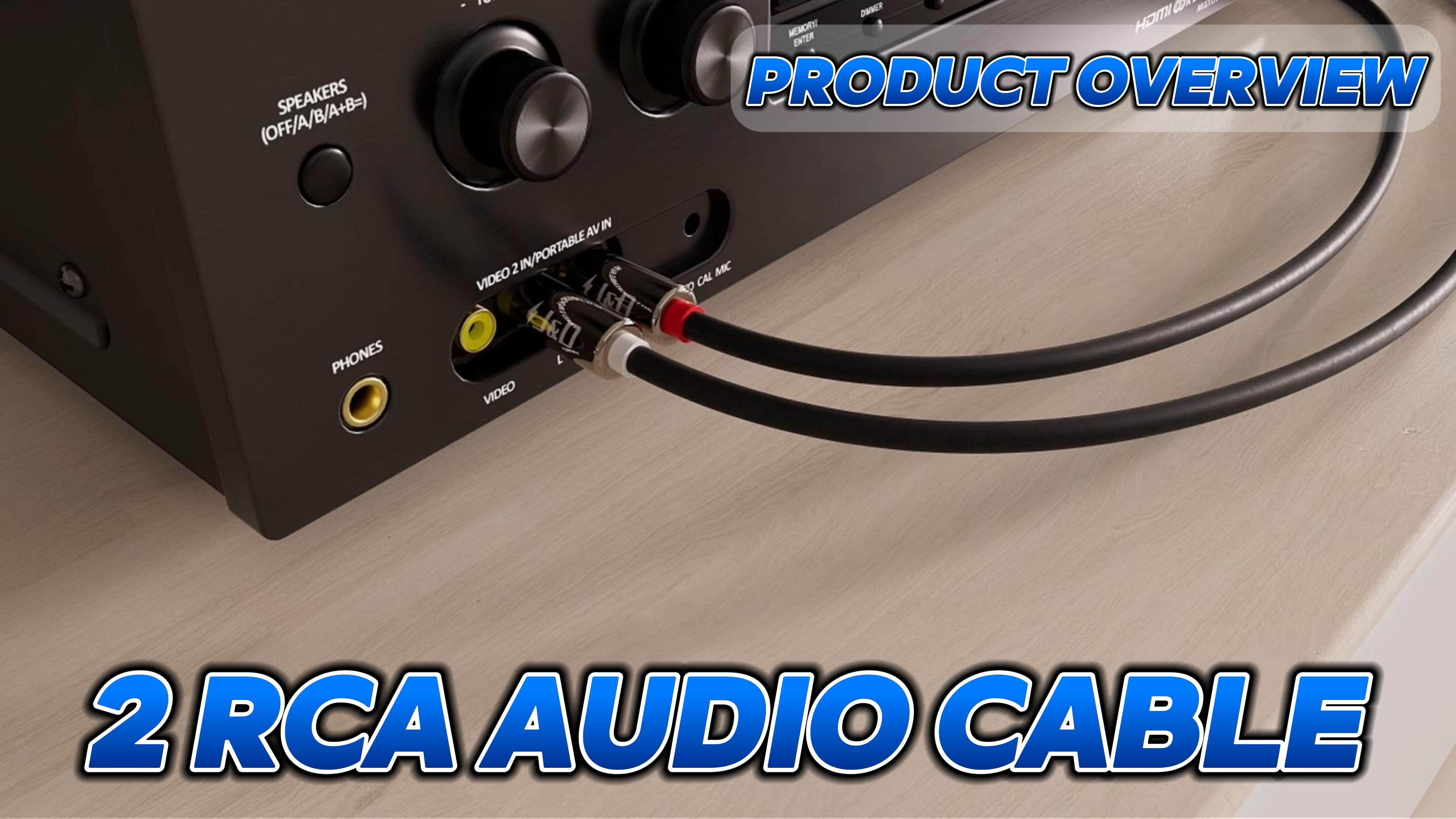 Amazon.com: J&D 2 RCA M/M Stereo Audio Cable, Gold-Plated 2RCA