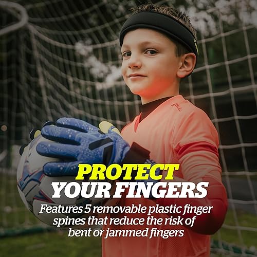 Miniatura 5 de Storelli Gladiator Challenger 2.0 Goalkeeper Gloves Protective Soccer Goalie Gloves with Finger Spines Enhanced Finger and Hand Protection