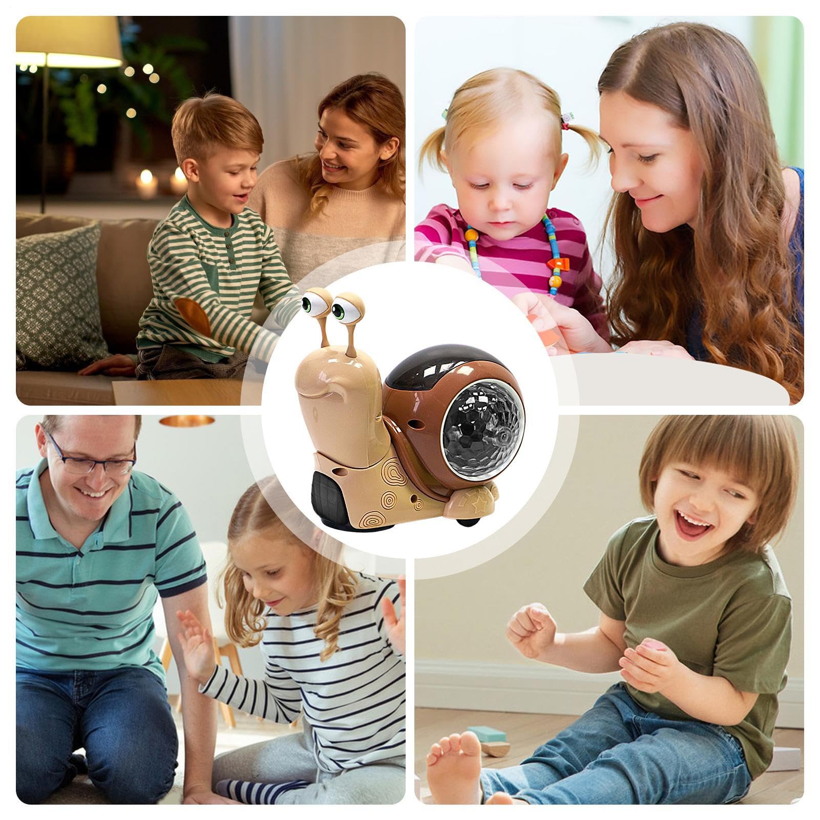 Glowing Snail Toys For 1 + Year Old, Interactive Crawling Snail Toy With Music & Light, Fun Sensory Toy For 1+Year Old Boys & Girls - Image 8