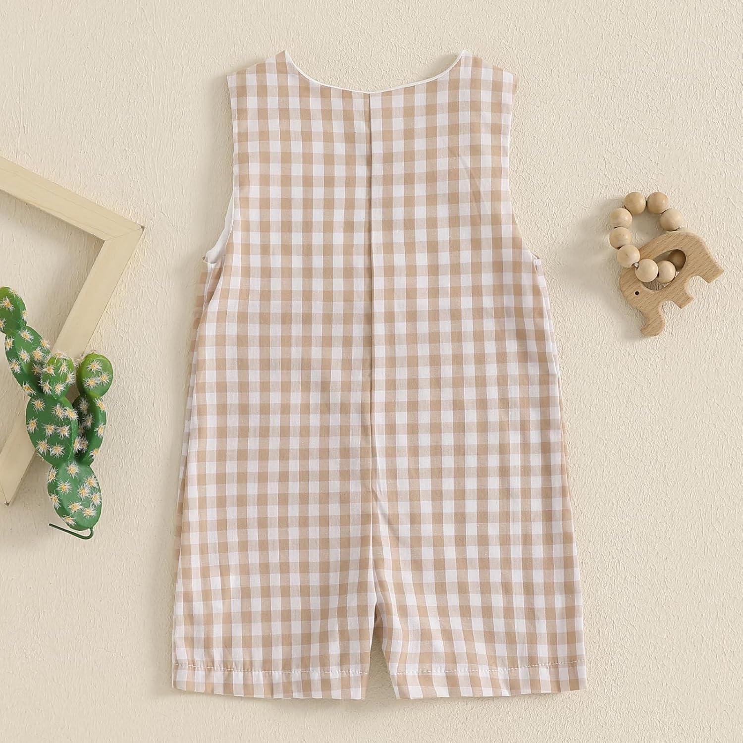 Toddler Western Baby Boy Clothes Horse Riding Embroidery Smocked Jumpsuit Sleeveless Romper Spring Summer Outfit - Image 5