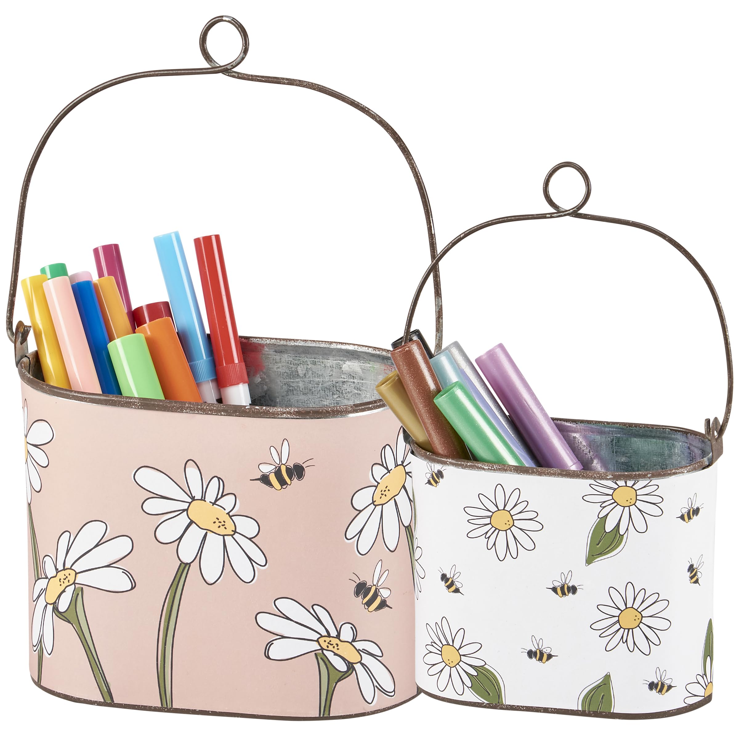 Seau marguerite et abeille idéal pour fleurir votre terrasse printanière