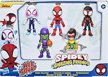 Marvel Spider & His Incredible Friends Action Figure Super Hero + Villain Select Figures Spider & Friends Villain Pack 5 Figures