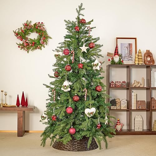 Miniatura 4 de DN DECONATION Adornos surtidos de estrellas de vidrio de mercurio, adornos de bola de Navidad, decoraciones colgantes para árbol de Navidad,