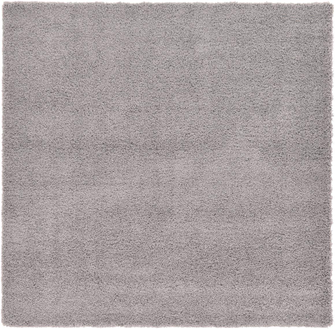 Unique Loom Solid Shag Collection Area Rug (8' Square, Cloud Gray)