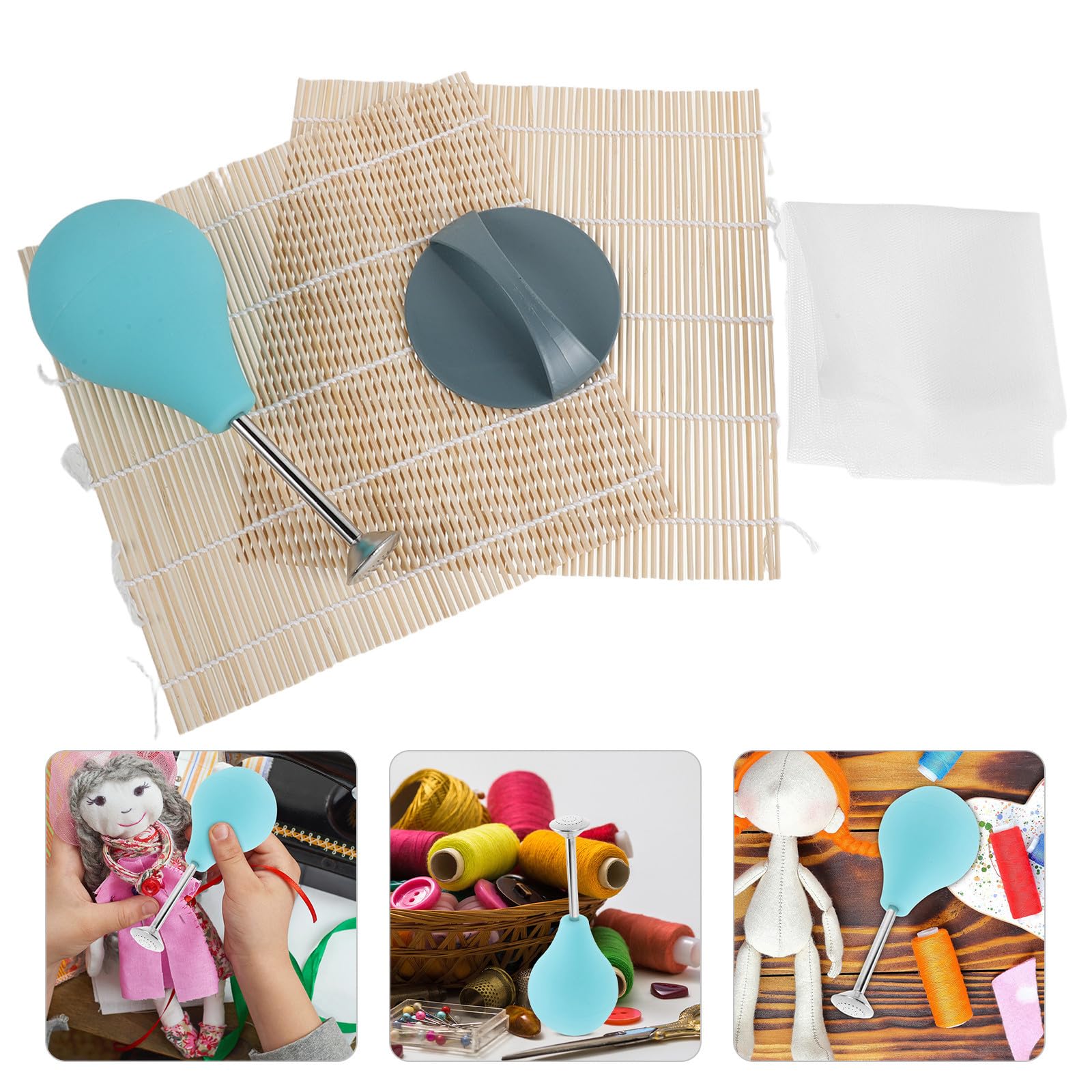 Healeved Herramientas de Fieltro con Esponja Esférica y Fieltro Húmedo para Costuras para Manualidades y Trabajos de Aguja