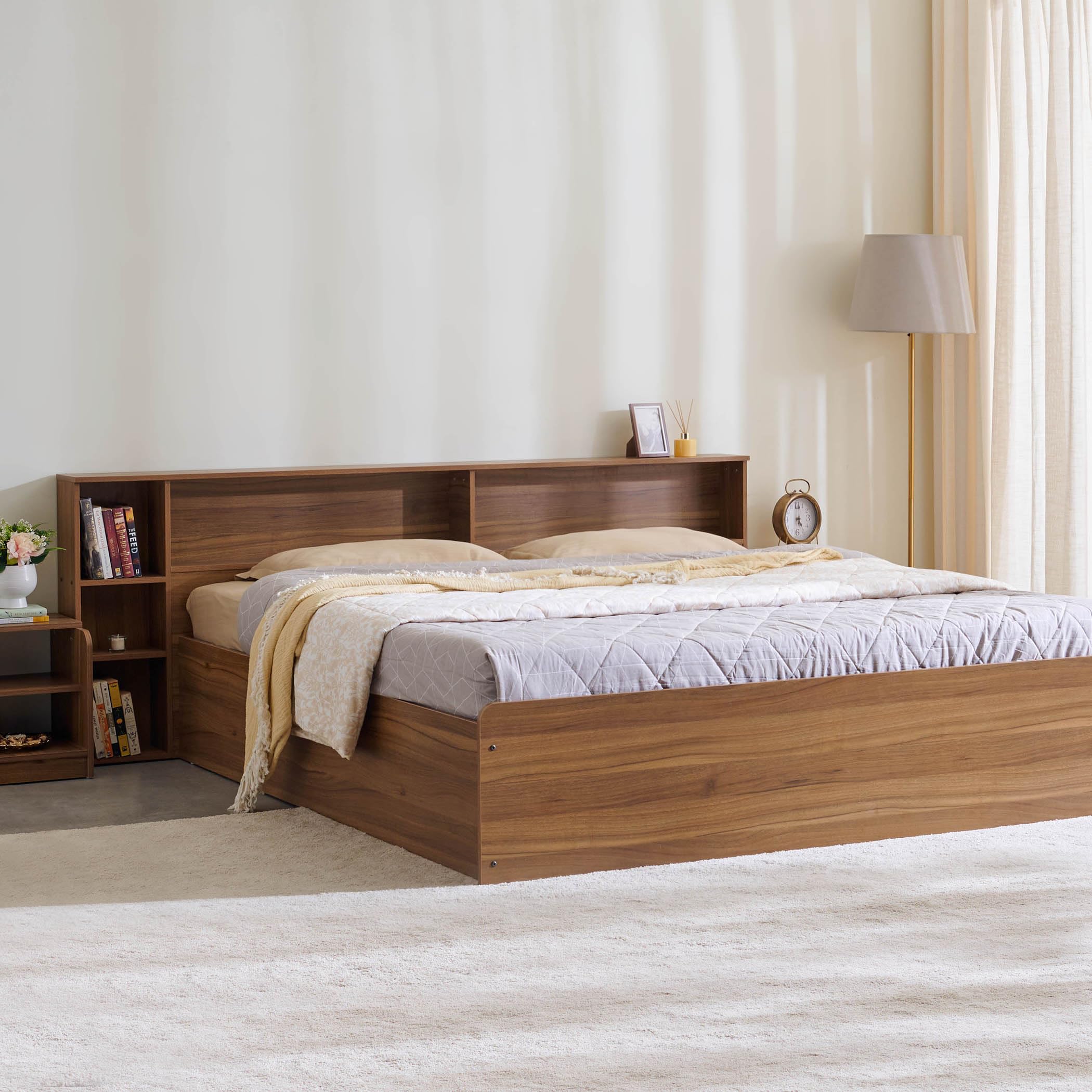 Home Centre Helios David King Bed |Engineered Wood with Box Storage King Bed| (Brown) |1 Year Warranty-image-25