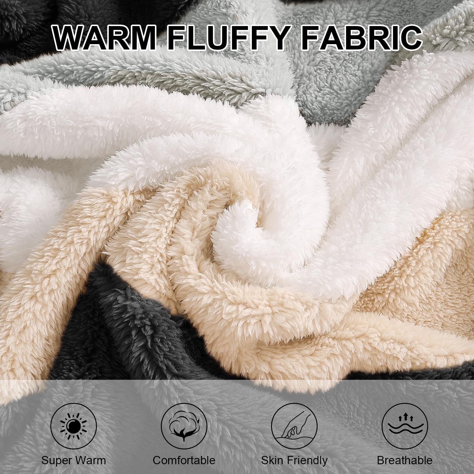 Yuson Girl Felpe con Cappuccio Donna Felpa in Pile Patchwork Manica Lunga Felpe Donna con Zip Autunno Invernale Felpa Pelosa Casual Giacca Teddy Outwear Caldo Cappotto con 2 Tasche