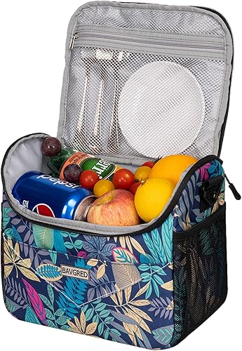 Miniatura 2 de BAVGRED Bolsas de almuerzo para mujer, lonchera aislada, reutilizable, bolsa de almuerzo para oficina, picnic, campamento, a prueba de fugas, suave,