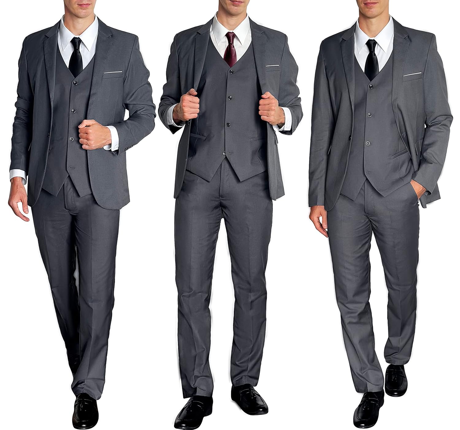 Suit King Terno masculino de 3 peças, jaqueta estilosa slim fit, calças, colete, 2 gravatas e cinto, perfeito para casamentos, negócios e muito mais em promoção! Veja a oferta e mais achadinhos de Alfaiataria & Formal 9 Hoje é o melhor dia para comprar Suit King Terno masculino de 3 peças, jaqueta estilosa slim fit, calças, colete, 2 gravatas e cinto, perfeito para casamentos, negócios e muito mais com aquele preço maroto! Promoção! Aproveite a oferta! 9