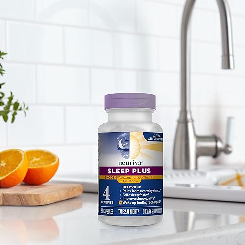 Miniatura 7 de Neuriva Sleep Plus con beneficios 4 en 1 Ashwagandha L-teanina y melatonina clínicamente probadas reduce el estrés duerme más rápido mejora la