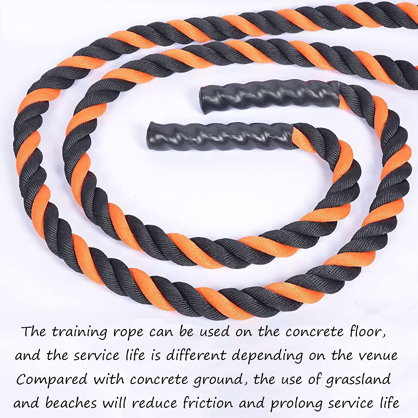 Battle Rope, Turnseil mit Ankerset, Power-Muskel-Krafttrainingsseil, Welligkeitsseile für Cardio-Training, Sport Fitness Bootcamp (Size : 15m)